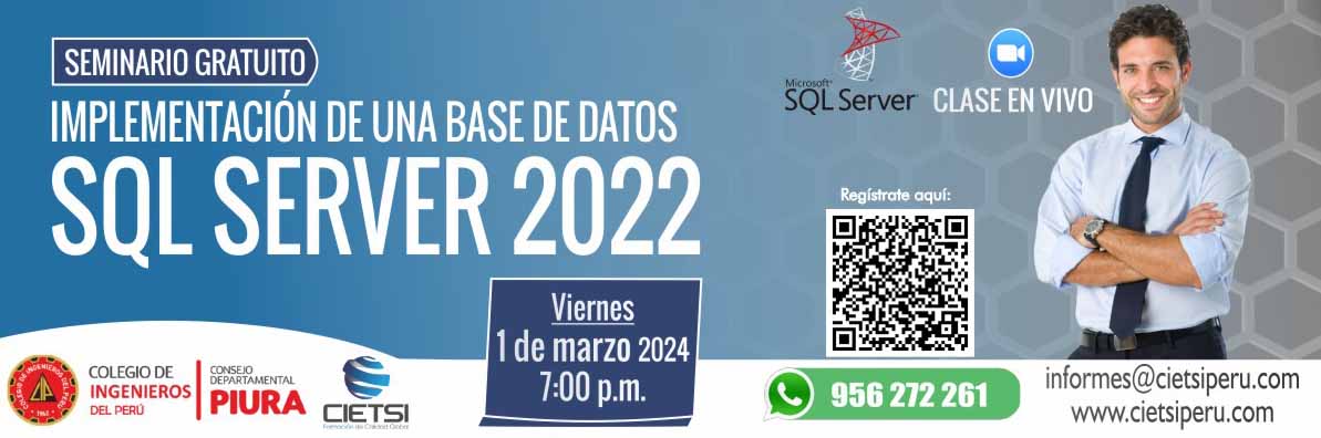 seminario gratuito implementaciOn de una base de datos con sql server 2022